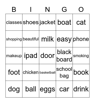 Angela Julin Andersdóttir Bingo Card