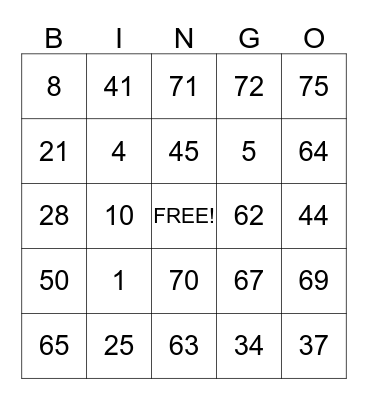 Mauricio Salazar Bingo Card