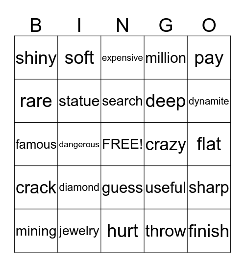 Reading Bingo Card