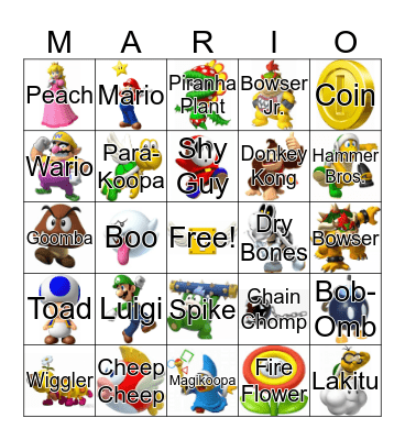 MARIO BINGO Card