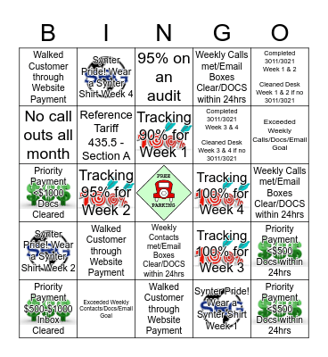 FedEx 3rd Party - BINGO Card