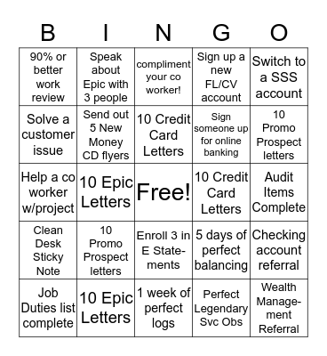 Q2 Bingo! Bingo Card