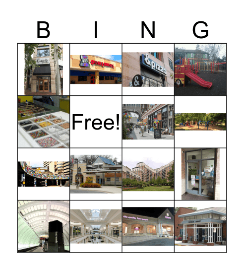Around Town Bingo Card
