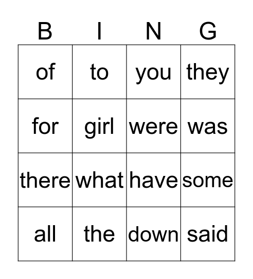 Read Bingo Card