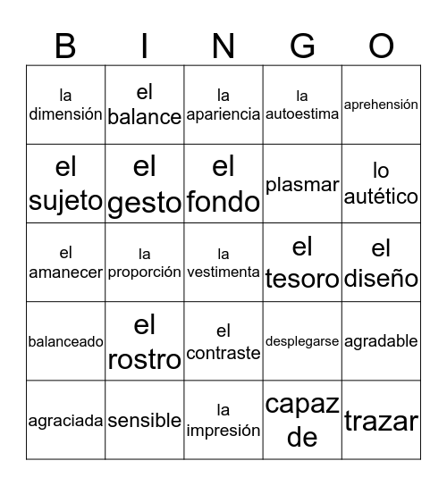 Belleza y estética Bingo Card