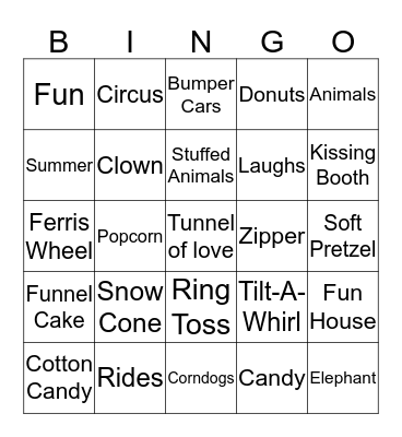 Patient Access Week at the Carnival Bingo Card
