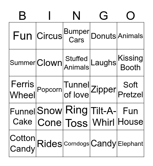Patient Access Week at the Carnival Bingo Card