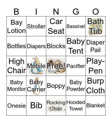 BABY SHOWER BINGO Card