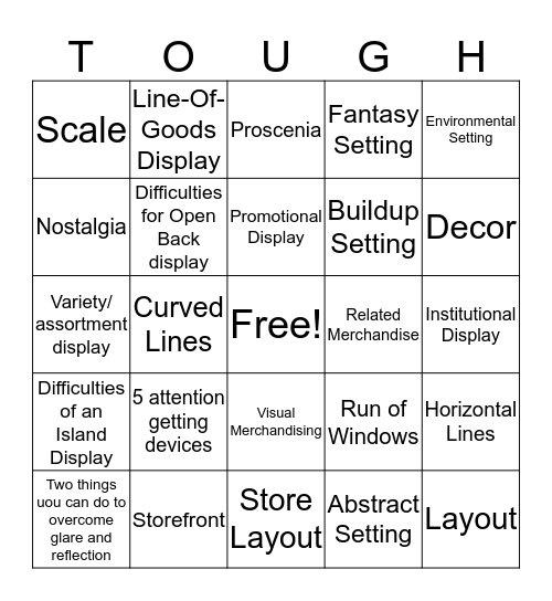 Buff Huff Bingo Card