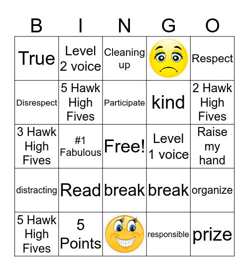 Learning Strategies P.7  Bingo Card