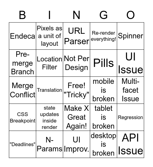 Bermuda Triangle Bingo Card