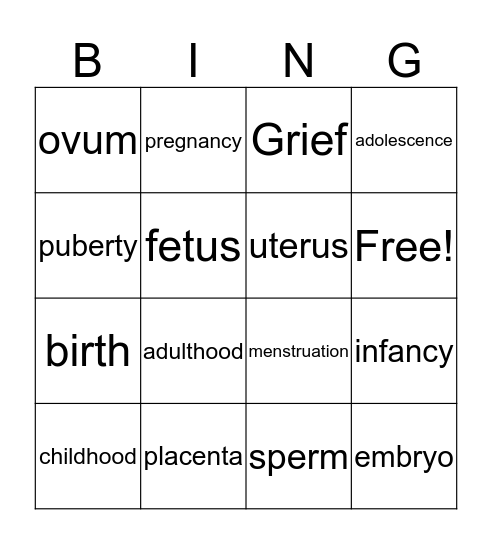 Health Bingo Card