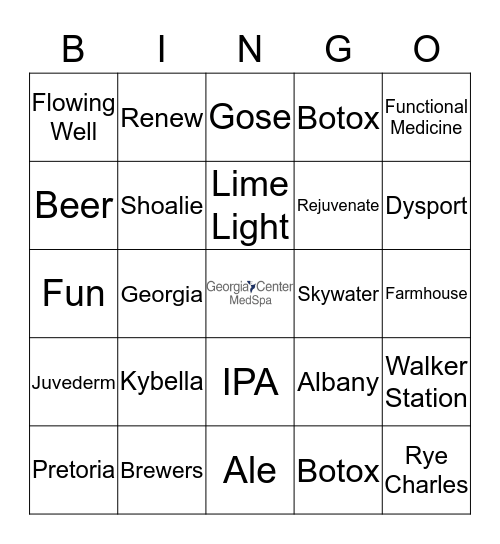 Ladies Night Brewery Bingo Card