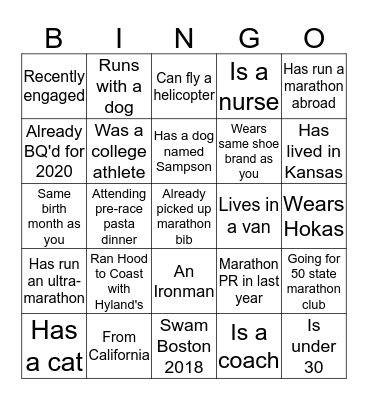 Get to Know Team Hyland's! Bingo Card