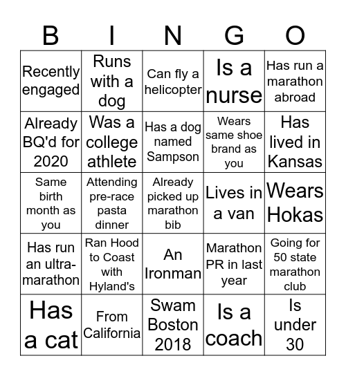 Get to Know Team Hyland's! Bingo Card