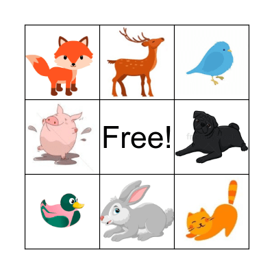Animal bingo Card