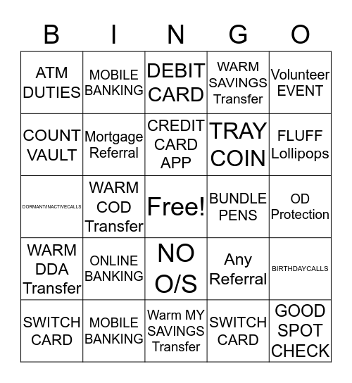 MILLERSBURG Bingo Card