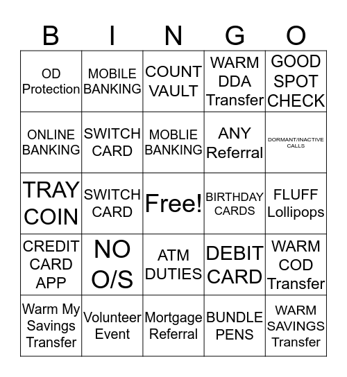 MILLERSBURG Bingo Card