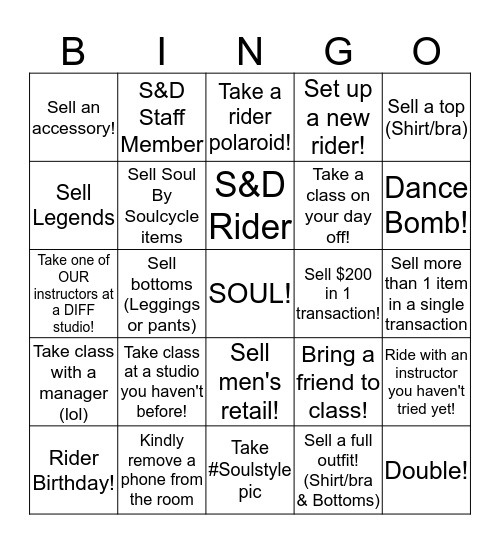 APRIL RETAIL Bingo Card