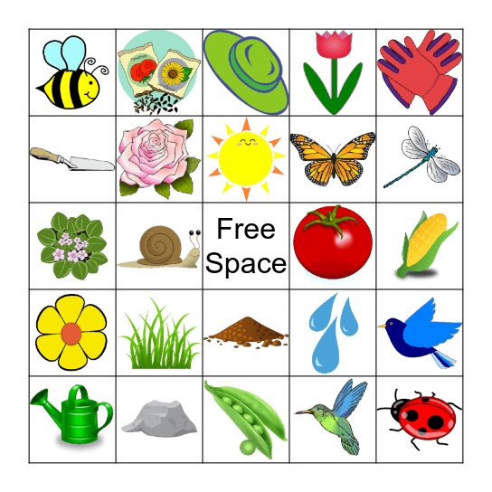 Garden Bingo Card