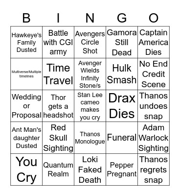Bingo Card