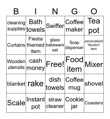 Boulton Bingo!  Bingo Card