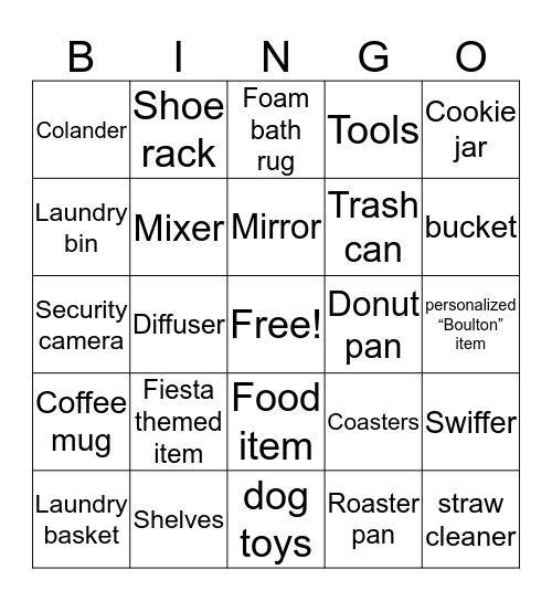 Boulton Bingo!  Bingo Card