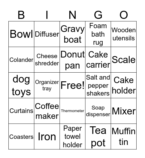 Boulton Bingo!  Bingo Card