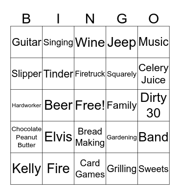 Happy Birthday! Bingo Card