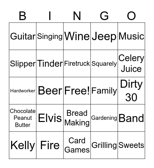 Happy Birthday! Bingo Card