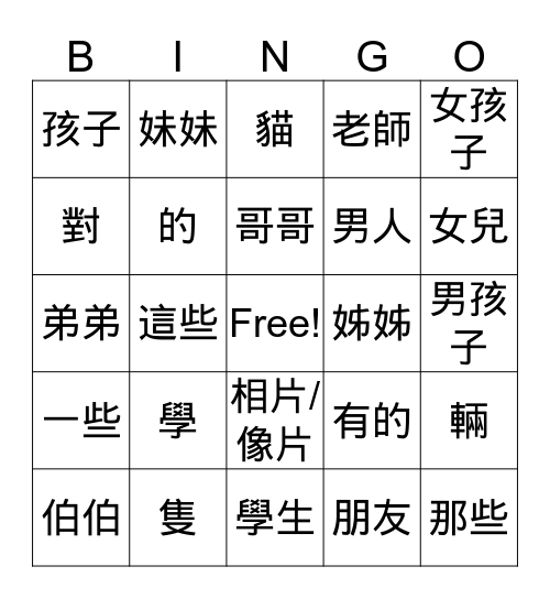 [PAVC]B1L5_VOC Bingo Card