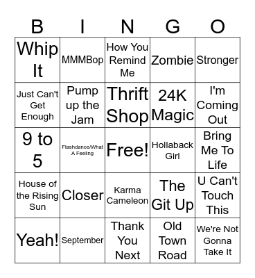 Gen X / Millennials / Gen Z Bingo Card
