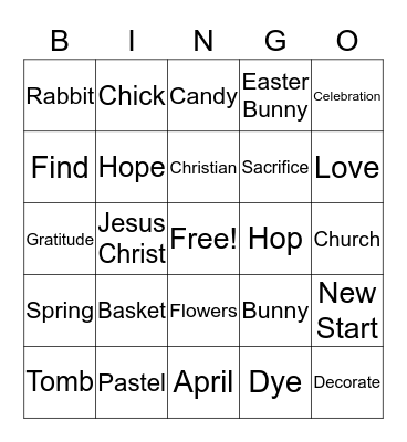 Easter Celebration - Go-Eigo Mission School Naha Bingo Card