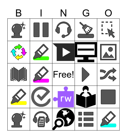 Read&Write for Google Chrome Bingo Card