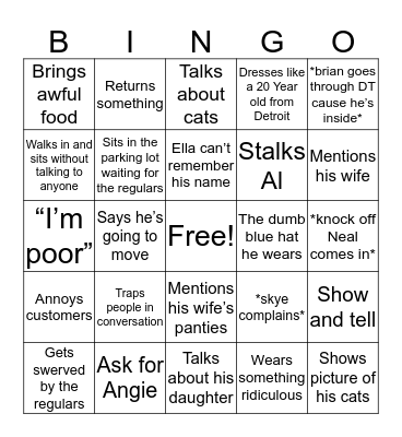 Glenn/Greg Bingo Card