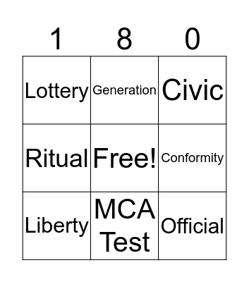 READ 180 VOCAB BINGO Card