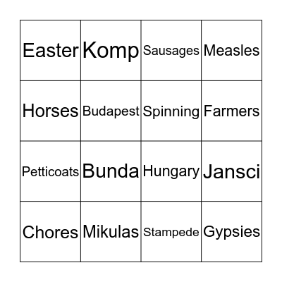 The Good Master Bingo Card