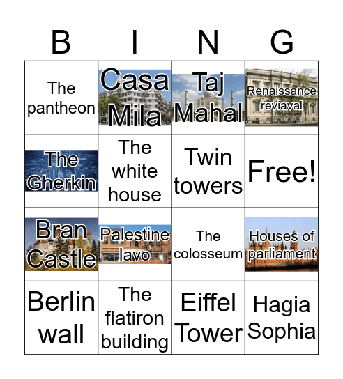 Historic preservation Bingo Card