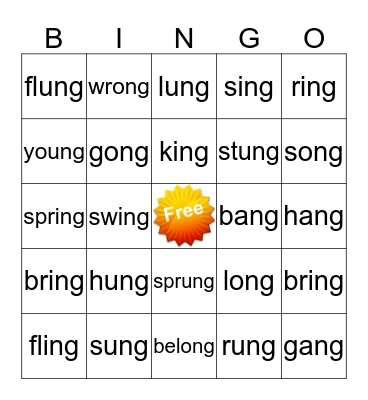 /NG/ Bingo Card