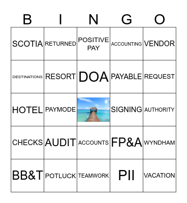 POTLUCK Bingo Card