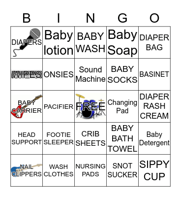 BABY SHOWER Bingo Card