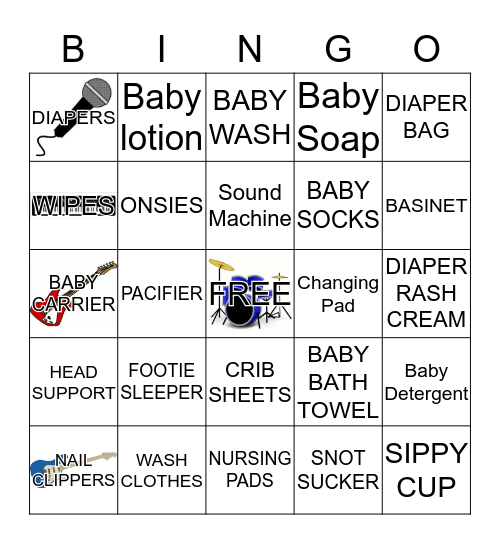 BABY SHOWER Bingo Card