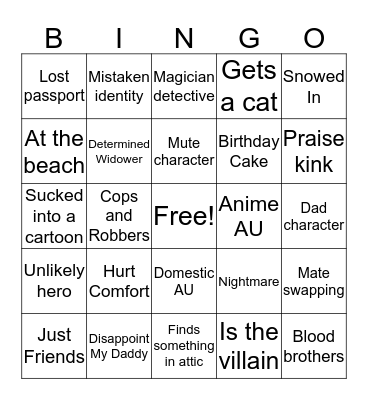 Non-Gabe Rich Bang Bingo Card