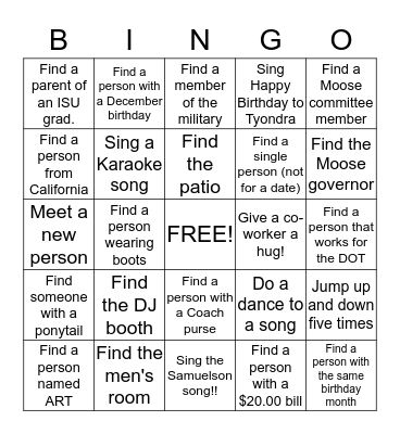 FIND IT! Bingo Card