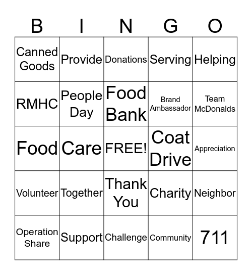 People Day BINGO Card