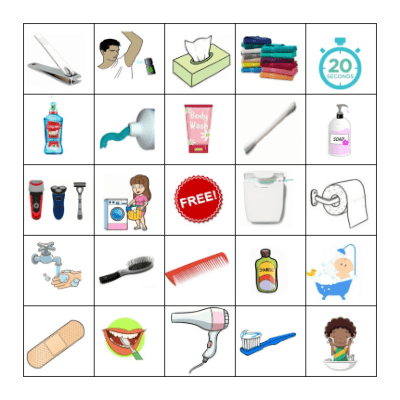 Hygiene Bingo Card