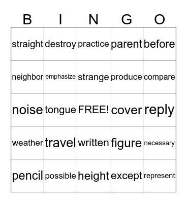 THINK TOGETHER  Bingo Card