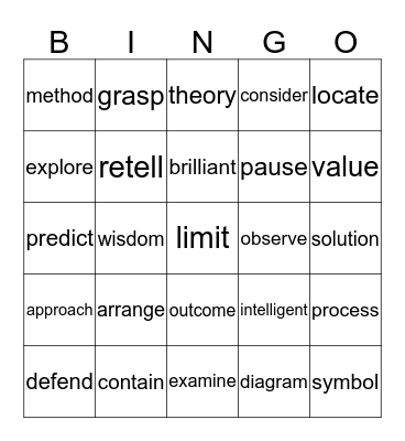 3rd and 4th Grade Test Practice Bingo Card