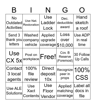 BCO Bingo Card