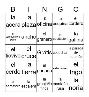 Capítulo 8 - El campo y la ciudad Bingo Card